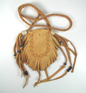Native American Indian Buckskin Medicine Bag