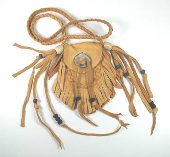 Native American Indian Buckskin Medicine Bag