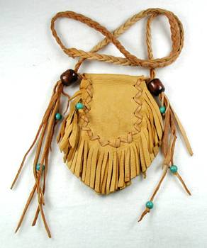 Native American Indian Buckskin Medicine Bag