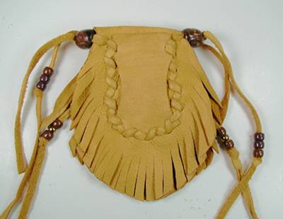 Native American Indian Buckskin Medicine Bag