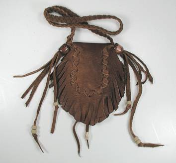 Native American Indian Buckskin Medicine Bag