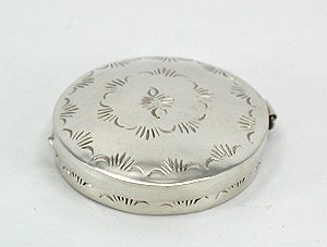 Navajo sterling silver box  stone