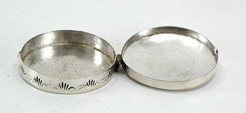 Navajo sterling silver box  stone