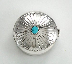 Navajo sterling silver box 