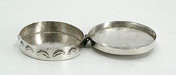 Navajo sterling silver box  stone