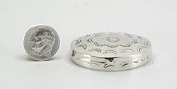 Navajo sterling silver box  stone