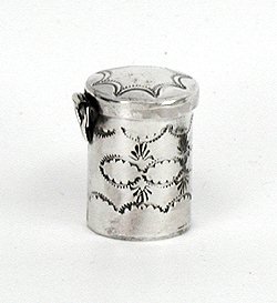 Navajo sterling silver Pill round pill box with turquoise stone