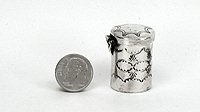 Navajo sterling silver Pill round pill box with turquoise stone