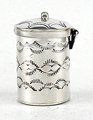 Navajo sterling silver Pill round pill box with turquoise stone