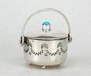 Navajo sterling silver miniature kettle