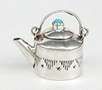 Navajo sterling silver miniature kettle