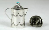 Hand made Native American Indian Jewelry; Navajo Sterling Siilver Navajo Miniature Cooking Ware