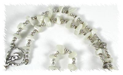 Navajo White Stone Nugget Rosary
