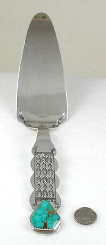 Navajo Sterling Silver Pie Cake Server by Don Platero