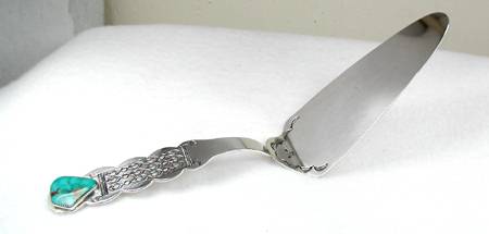 Navajo Sterling Silver Pie Cake Server by Don Platero