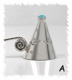 Hand made Native American Indian Jewelry; Navajo Sterling Silver Candle Snuffer