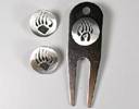 Native American Indian sterling silver golf ball marker set