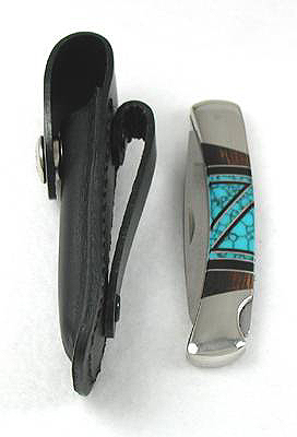 Navajo Inlay Buck Pocket Knife