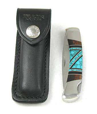 Navajo Inlay Buck Pocket Knife