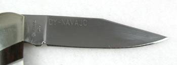 Navajo Inlay Steel Warrior Pocket Knife with inlay handle.