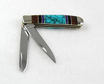 Navajo Inlay Frost Penknife with inlay handle.