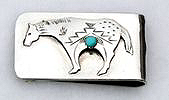 Native American Indian sterling silver key ring