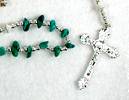 Native American Indian sterling silver turquoise rosary