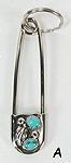 Native American Indian sterling silver key ring