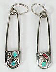 Native American Indian sterling silver key ring