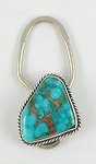 Native American Indian sterling silver key ring