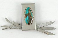 Native American Navajo Sterling Silver Money Clip