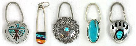 Native American Indian sterling silver key rings