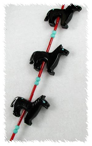 Navajo Heishi Horse Fetish Choker Necklace