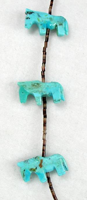 Navajo Heishi Horse Fetish Choker Necklace and Earrings