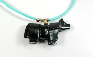 Navajo Heishi Horse Fetish Choker Necklace and Earrings