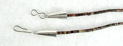 Navajo Heishi Horse Fetish Choker Necklace and Earrings