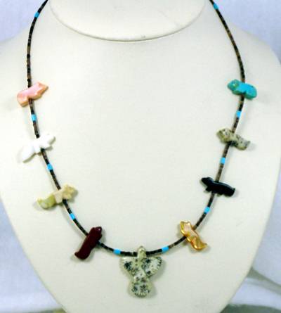 Navajo Heishi Fetish Choker Necklace