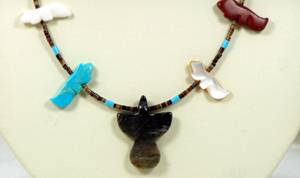 Navajo Heishi Fetish Choker Necklace