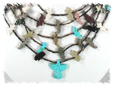 Navajo Heishi Animal Fetish Necklace