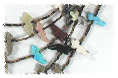 Navajo Heishi Animal Fetish Necklace