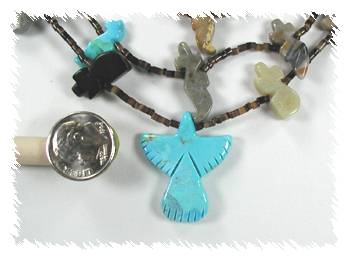 Navajo Heishi Animal Fetish Necklace