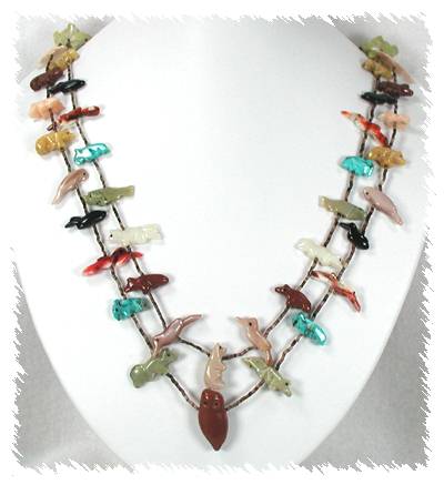 Navajo Heishi Fetish Necklace by Neil Thomas