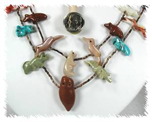 Navajo Heishi Fetish Necklace by Neil Thomas