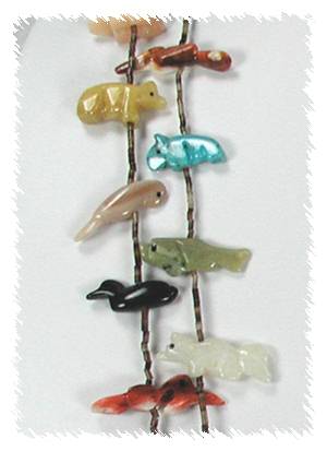 Navajo Heishi Fetish Necklace by Neil Thomas