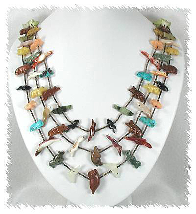 Navajo Heishi Fetish Necklace by Neil Thomas