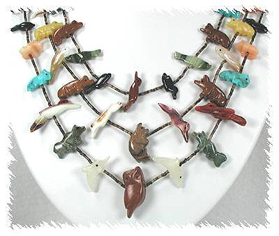 Navajo Heishi Fetish Necklace by Neil Thomas