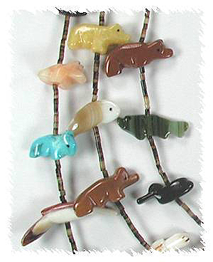 Navajo Heishi Fetish Necklace by Neil Thomas