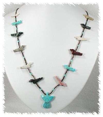 Navajo Heishi Fetish Necklace by Corrine Ramirez