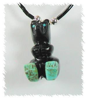 Navajo Heishi Horse Fetish Choker Necklace and Earrings