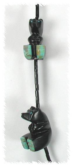 Navajo Heishi Horse Fetish Choker Necklace and Earrings